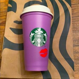 Starbucks Purple Cup with Red Lip